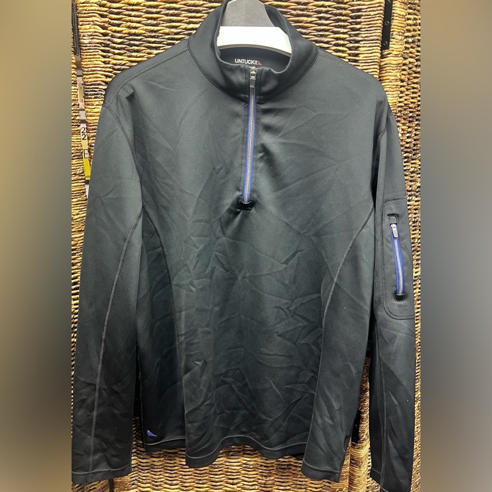 UNTUCKit Men's BBlue Mazzino Jacket‎ with Blue Accents- XLarge